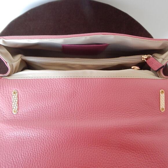 Valentino by Mario Valentino Alice Rock Pink Leather Flap Shoulder Bag NWT - Picture 16 of 16